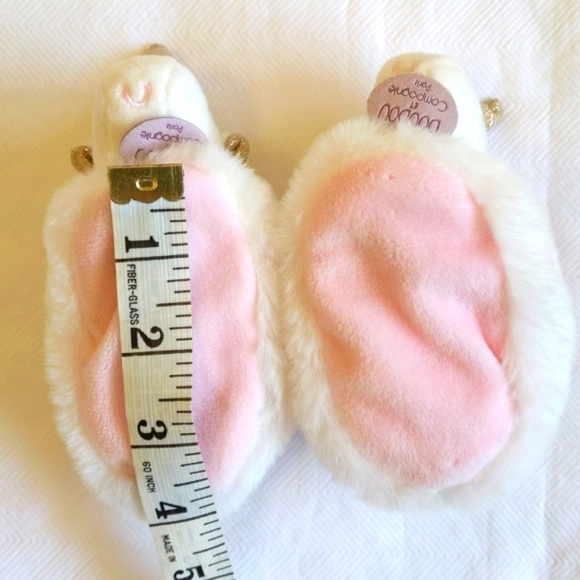 doudou et campagnie paris fluffy unicorn baby girl rattle slippers, 0-6 months - Picture 12 of 13
